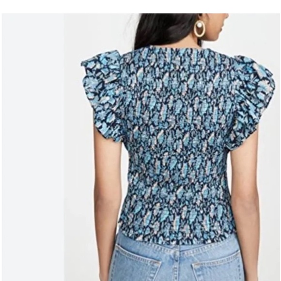 La Vie Rebecca Taylor Smocked Top XS - Picture 3 of 6